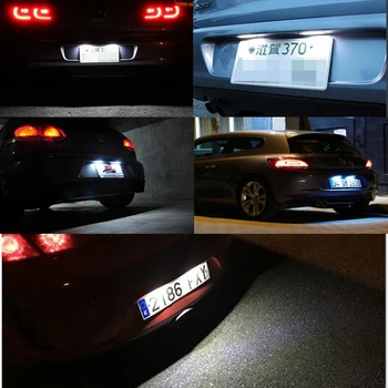 AUXITO 2x Canbus Hvid 18 Antal LED Nummerplade Lys For SEAT Altea Ibiza Leon Arosa Cordoba MK1 MK2 Ansigtsløftning Tilbehør