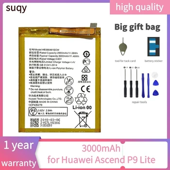 Suqy Batteri til Huawei P9/Ascend P9 Lite/G9/ære 8/ære 5C/G9 EVA-L09/ære 8 Lite/P10 Lite/Nova Lite/Ære 6C Pro/V9 Spil