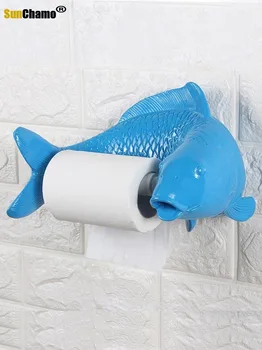 Kreative Personlighed Toilet Papir Håndklædeholder Væggen Hænger Badeværelse Søde Husstand Toilet Papir Rack Uden Stansning Dekoration