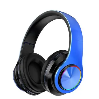 Bluetooth-5.0 Hovedtelefoner Trådløse Genopladelige Sammenklappelig Over Ear Headset med Mikrofon til TV, PC og AV-Receivere
