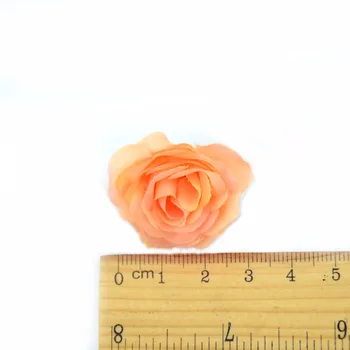 200pcs 2,5 cm Mini Silke Kunstig Rose Klud Til bryllupsfest Hjem Udsmykning DIY Garland Håndværk Tilbehør Falske Blomster