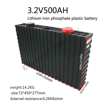 Elfeland Lifepo4 3.2v500ah genopladelige dybt-cyklus, høj kvalitet lithium batteri til solceller og DIY osv. 12V 24V 48V 500A