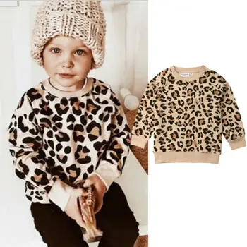 2020 Nye Efterår Og Vinter Børn Børn Baby Dreng Sweatshirt Tøj Leopard Bunny Trykt Lille Barn Pulover Hættetrøjer 1-7 År