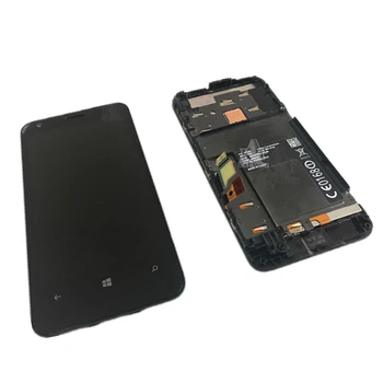 KAT Oprindelige Nokia Lumia 620 RM-846-LCD-Display Sensor Glas Touch Screen, Digitizer Assembly Med Ramme Reservedele
