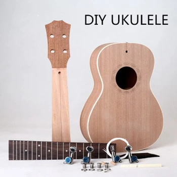 23 Tommer Ufærdige Ukulele Diy Kit 4 Strenge Guitar Håndarbejde Kit Lave Din Egen Ukulele For Håndarbejde Maleri