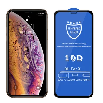 10stk 10D Hærdet Glas Til iPhone 12 Mini-11 Pro Max antal XS-XR-X 8 7 6 6S Plus SE Fuld Dækning Dækker Buet Skærm Protektor Film