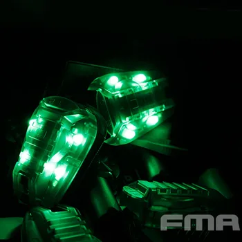 FMA Overlevelse HEL-STJERNEDE 6 Hjelm Monteret LED Markør Strobe lys Grøn Lys
