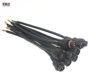 5,10 par 3-Pin stik Mandlige og Kvindelige Vandtæt Kabel-IP68 3pin Led stik ledninger til led-moduler ws2811 2812b led strip