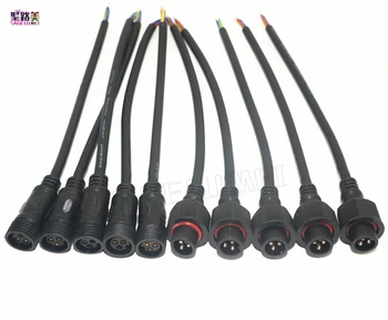 5,10 par 3-Pin stik Mandlige og Kvindelige Vandtæt Kabel-IP68 3pin Led stik ledninger til led-moduler ws2811 2812b led strip