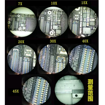 NEWSCOPE 7X-45X Trinokulartubus Stereo Zoom Mikroskop 14MP Kamera, HDMI-TF Kort Opbevaring Mikroskop Lys Ring Beskyttelse Cover