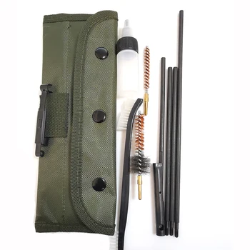 Taktisk Rengøring Stang Messing Børste Nylon Brush Cleaner Pistol Cleaning Kit til Jagt .22 22LR .223 556 Airsoft Riffel Tilbehør