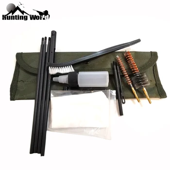 Taktisk Rengøring Stang Messing Børste Nylon Brush Cleaner Pistol Cleaning Kit til Jagt .22 22LR .223 556 Airsoft Riffel Tilbehør