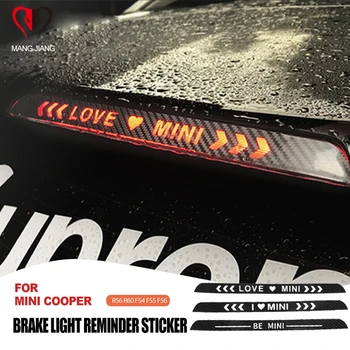 Bil Bremse Lys Påmindelse om, Stickers og Klistermærker 1 STK FOR MINI COOPER F54 F55 F56 F60 R56 R60 Carbon Fiber PVC Materiale Tilbehør
