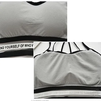 Nye Dame træning camisole bandage Afgrøde top Modal Strappy Mode Backless bra camis trænings tank tops kvinder sort&hvid&grå