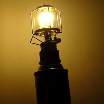 Mini 80LUX Udendørs Camping Lantern Bærbare Aluminium Gas Light Telt Lampe Brænder Hængende Glas Lampe Skorsten Butan for at Rejse hot