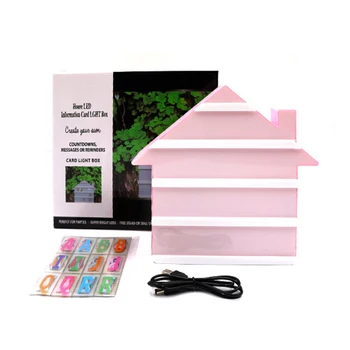 Kreative DIY LED Kombination Biograf Lightbox USB - +batteridrevne KÆRLIGHED Tabel Nat Lys med Sort/Farverige Bogstav Symbol Kort