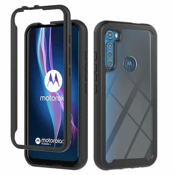 Hybrid Fuld Beskyttende Cover Til Motorola En Fusion Crystal Hårdt Telefonen Tilfælde Gennemsigtigt Bagcover Til Moto En Fusion+ Plus