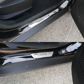 For Renault, Dacia Duster 2010-2018 2019 2020 Dør Karmen Scuff Plate Dække Tærskel Pedal Beskytte Mærkat Bil Styling Tilbehør