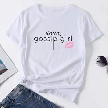 Plus Størrelse Sommeren Kvinder T-Shirts Sjove Gossip Girl Trykt Vogue Tshirt Kvindelige T-shirt Kvinde, Tops Tees